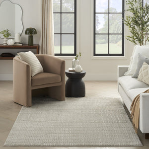 HomeRoots 5' Modern Gray and Ivory Abstract Area Rug – Stain-Resistant, Durable, Stylish Accent for Any Room 8' X 10' 552723