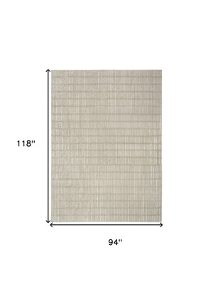 Homeroots 8' X 10' Ivory And Gray Geometric Area Rug  Polyester 552723