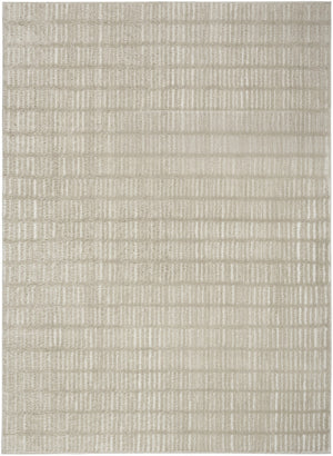 HomeRoots 5' Modern Gray and Ivory Abstract Area Rug – Stain-Resistant, Durable, Stylish Accent for Any Room 8' X 10' 552723