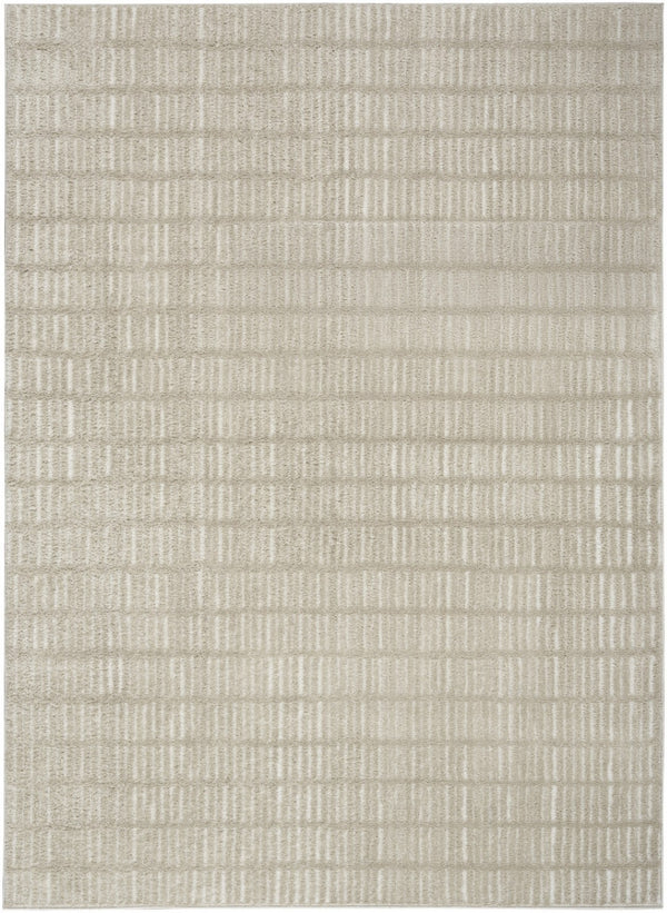 HomeRoots 5' Modern Gray and Ivory Abstract Area Rug – Stain-Resistant, Durable, Stylish Accent for Any Room 8' X 10' 552723
