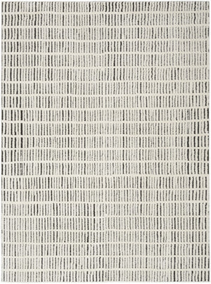 White Geometric Polyester Area Rug Power Loomed for Modern Living and Dining Room Decor