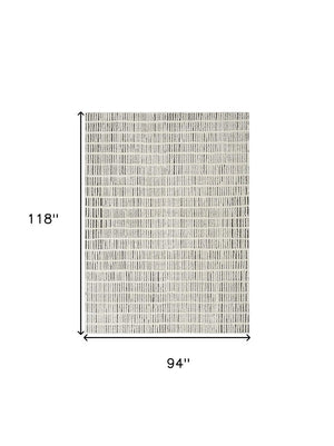 White Geometric Polyester Area Rug Power Loomed for Modern Living and Dining Room Decor