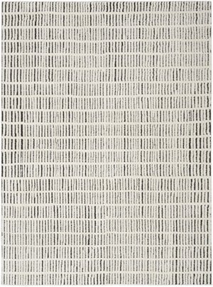 Homeroots 4' X 6' Ivory And Black Geometric Area Rug  Polyester 552727