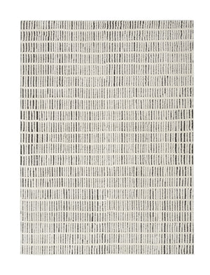 Homeroots 4' X 6' Ivory And Black Geometric Area Rug  Polyester 552727