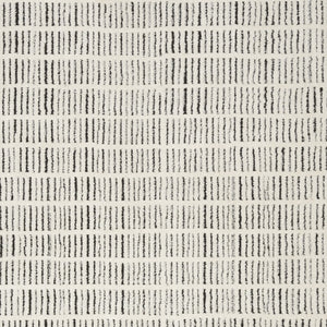 Homeroots 4' X 6' Ivory And Black Geometric Area Rug  Polyester 552727