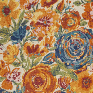 Homeroots 4' X 6' Cream Floral Power Loom Area Rug – Elegant Rectangle Design For Cozy Home Décor Style 4' X 6' Polypropylene 552741