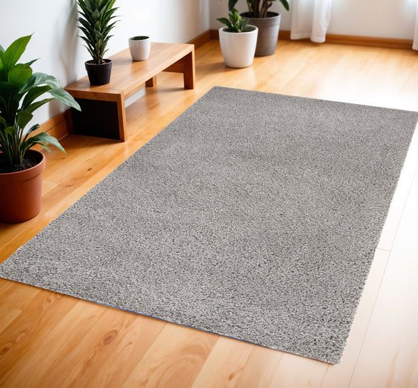 Homeroots 4' X 6' Gray Shag Area Rug  Polypropylene 552778