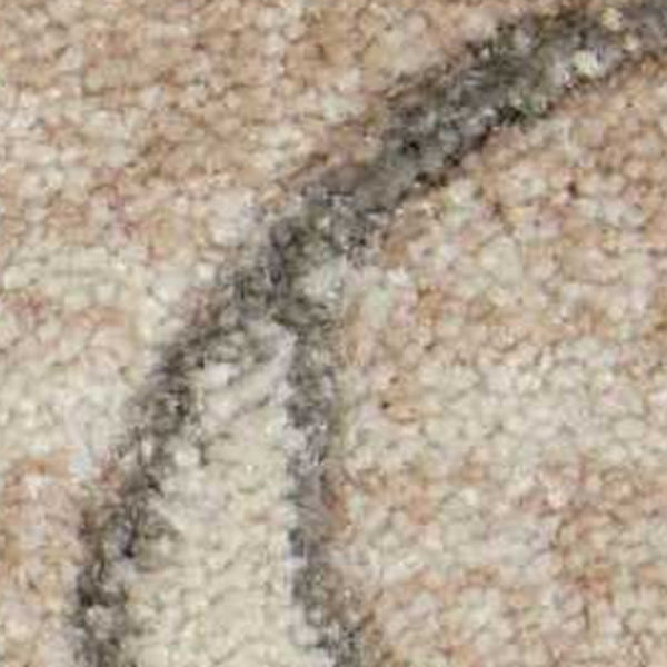 Homeroots 4' X 6' Tan Black And Ivory Damask Area Rug  Polyester 552780