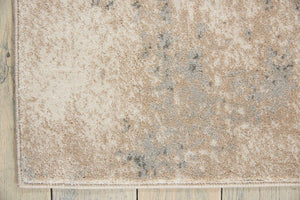 HomeRoots 4' X 6' Ivory and Teal Blue Abstract Area Rug – Modern, Stylish, Durable, and Stain-Resistant Design! 552783