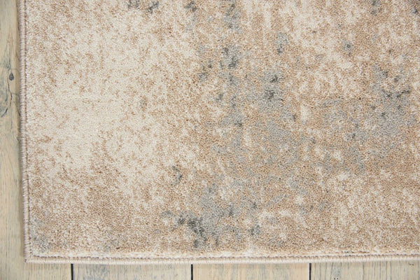 HomeRoots 4' X 6' Ivory and Teal Blue Abstract Area Rug – Modern, Stylish, Durable, and Stain-Resistant Design! 552783