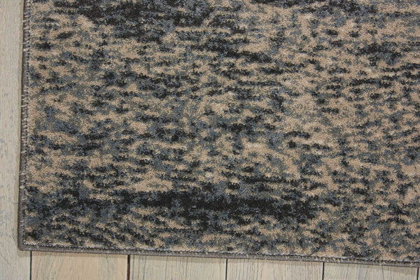 Homeroots 4' X 6' Gray Black And Beige Abstract Area Rug  Polyester 552789