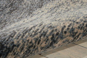 Homeroots 4' X 6' Gray Black And Beige Abstract Area Rug  Polyester 552789