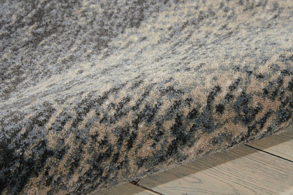 Homeroots 4' X 6' Gray Black And Beige Abstract Area Rug  Polyester 552789