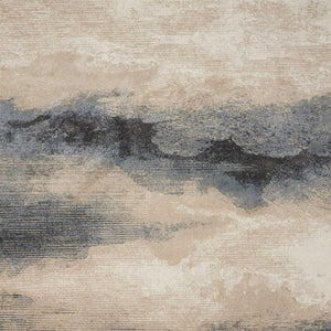 HomeRoots 5' Contemporary Gray, Black & Beige Non-Skid Area Rug – Durable, Stylish, & Easy to Clean for Homes 4' X 6' 552789