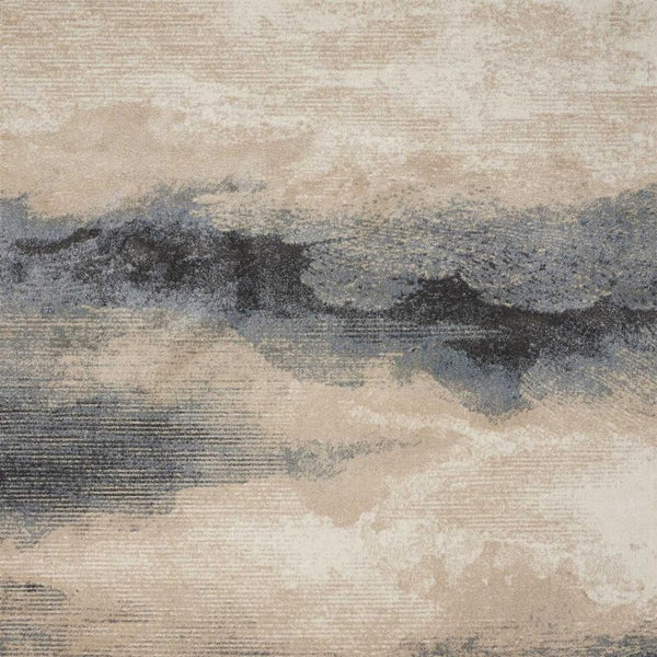 HomeRoots 5' Contemporary Gray, Black & Beige Non-Skid Area Rug – Durable, Stylish, & Easy to Clean for Homes 4' X 6' 552789