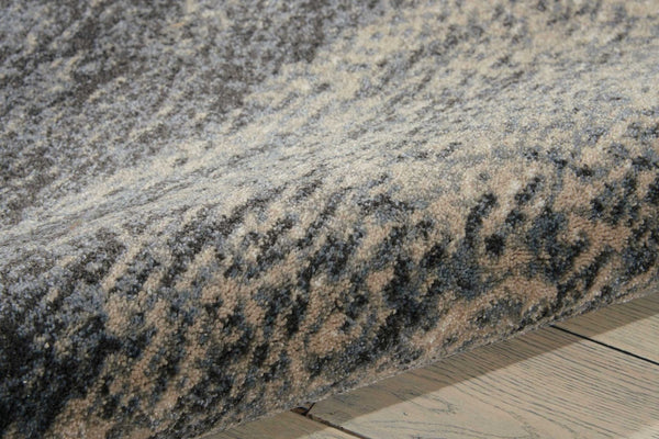 HomeRoots 5' Contemporary Gray, Black & Beige Non-Skid Area Rug – Durable, Stylish, & Easy to Clean for Homes 4' X 6' 552789