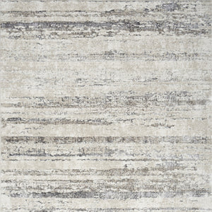 Homeroots 4' X 6' Cream And Gray Abstract Non Skid Area Rug  Polyester 552814