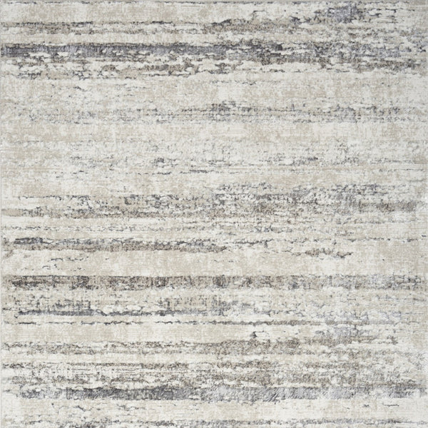 Homeroots 4' X 6' Cream And Gray Abstract Non Skid Area Rug  Polyester 552814