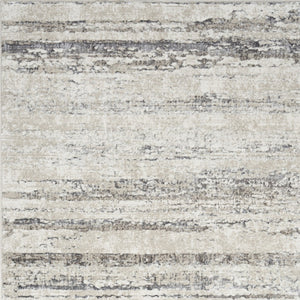 Homeroots 4' X 6' Cream And Gray Abstract Non Skid Area Rug  Polyester 552814