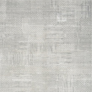 Homeroots 4' X 6' Ivory Silver And Gray Abstract Non Skid Area Rug  Polyester 552816