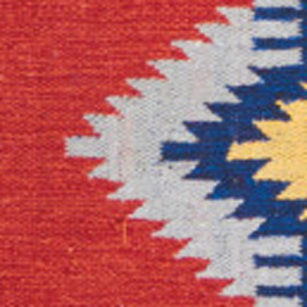 Homeroots 7' X 10' Blue Southwestern Handmade Area Rug With Fringe  Cotton Blend 552822