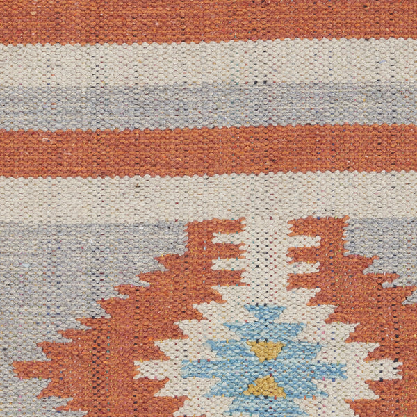 Homeroots 5' X 7' Orange Southwestern Handmade Area Rug With Fringe  Cotton Blend 552828