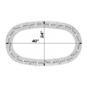 Butler Specialty Trubadur Decorative Wall Mirror With Hand-painted Botanical Inlay For Elegant Home Décor Display Brown,White Bone,Resin,Mdf 5528323-butler