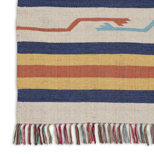 HomeRoots 8' Handcrafted Ivory Southwestern Area Rug with Fringed Edges - Perfect for Modern & Rustic Spaces 8' X 10' 552832