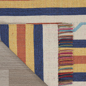 Homeroots 8' X 10' Ivory Southwestern Handmade Area Rug With Fringe  Cotton Blend 552832