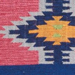 HomeRoots 8' Gray and Red Southwestern Handmade Area Rug - Cozy Texture, Geometric Design, Timeless Style 8' X 10' 552834