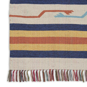 HomeRoots 7' Ivory Southwestern Handmade Area Rug with Fringed Edges for Timeless Style and Durability 7' X 10' 552835