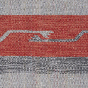 HomeRoots 7' Handmade Southwestern Area Rug in Gray and Red - Timeless Design with Fringed Edges for Any Space 7' X 10' 552837