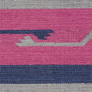 Homeroots 5' X 7' Pink And Blue Southwestern Handmade Area Rug With Fringe  Cotton Blend 552842