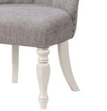 English Elm Grey and Antique White Side Chair With Tufted Back (Set Of 2)