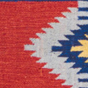 HomeRoots 7' Handmade Southwestern Area Rug in Orange & Red - Elegant Fringe Design for Boho Spaces! 552852
