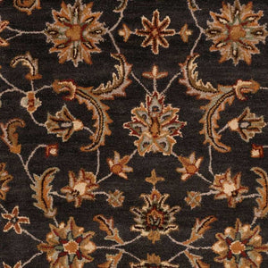 Homeroots 4' X 6' Brick Red And Orange Wool Floral Area Rug  Wool 552874