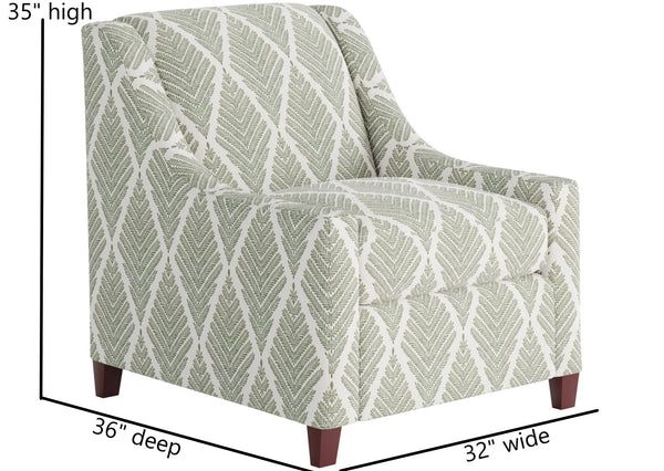 Fusion Charlotte Emmaline Moss Accent Chair – Stylish Green Upholstery With Durable, Reversible Cushion Green S,45% Polyester,39% Rayon,16% Cotton 552 Emmaline Moss Accent Chair