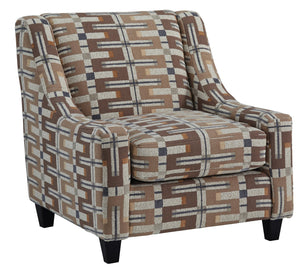 Fusion Nolte Elegant Jango Fossil Accent Chair With Reversible Cushion & Stylish Wood Legs For Any Space Multi Ws ,100% Polyester 552 Jango Fossil Accent Chair