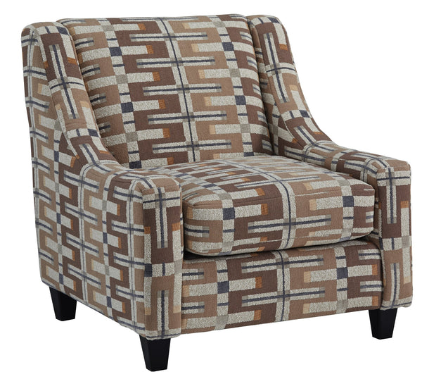 Fusion Nolte Elegant Jango Fossil Accent Chair With Reversible Cushion & Stylish Wood Legs For Any Space Multi Ws ,100% Polyester 552 Jango Fossil Accent Chair