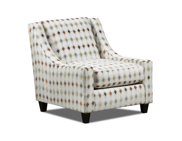 Fusion Wowza Elegant Mara Patina Accent Chair - Stylish, Durable, Reversible Cushion & Sleek Wood Legs Multi Ws ,100% Polyester 552 Mara Patina Accent Chair