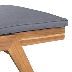 English Elm Christopher Knight Home® - Caily Chaise Lounge Set - Stylish Acacia Wood, Adjustable Recline, Water-Resistant Cushions For Outdoor Bliss 71346.00DGRY