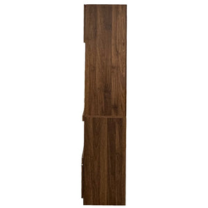 English Elm Kitchen Farmhouse Pantry Cabinet Tall Freestanding Three Door Pull Out Organizer W331S00208