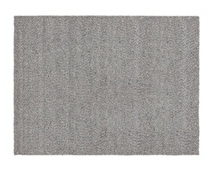 Sunpan Umea Hand-Woven Rug - Luxurious Artisanal Design with Eco-Friendly Wool for a Cozy Contemporary Home Silver