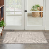 Nourison Textured Home TXH02 Machine Made Power-loomed Borderless Design Indoor Only Modern Scandinavian Rug Grey Ivory, Grey Ivory 100% Polyester 841491141564