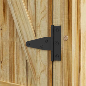 English Elm Outsunny Wooden Garden Shed – Narrow Outdoor Storage With Lockable Door, 3 Shelves & Metal Roof W2225P174132-GIGA