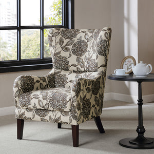 Madison Park Arianna Transitional Swoop Wing Chair FPF18-0428 Multi