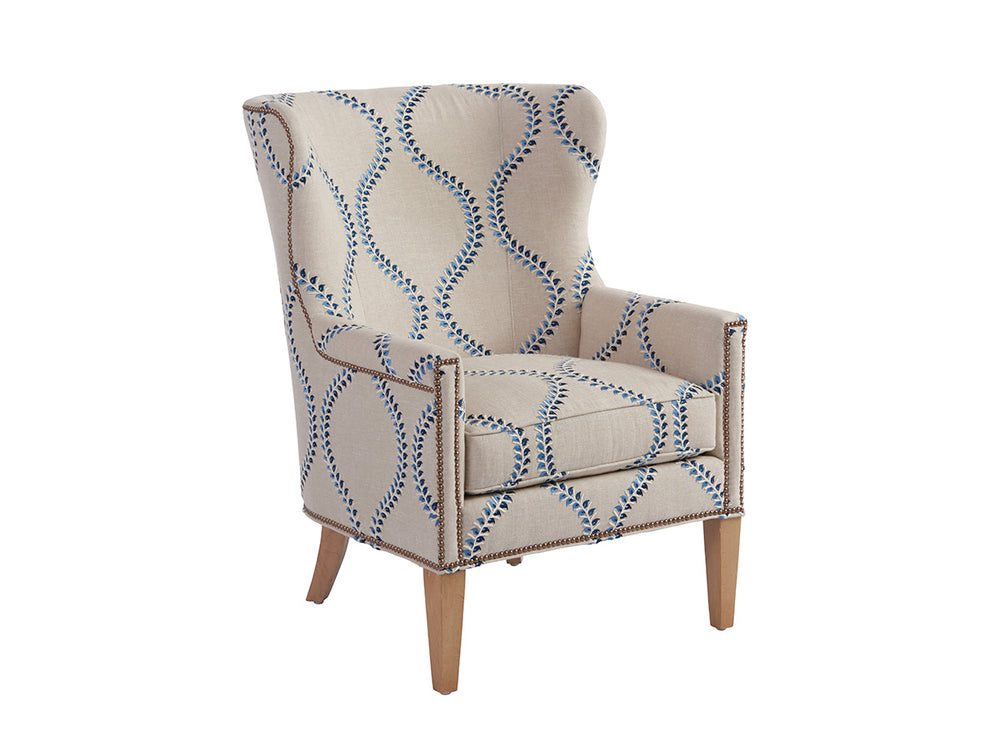 Lexington Barclay Butera Avery Wing Chair - Elegant Upholstered Seating With Nailhead Trim And Ultra Down Cushions For Style   5530-11bb-40