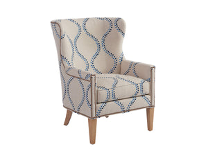 Lexington Barclay Butera Avery Wing Chair - Elegant Upholstered Seating With Nailhead Trim And Ultra Down Cushions For Style   5530-11bb-40