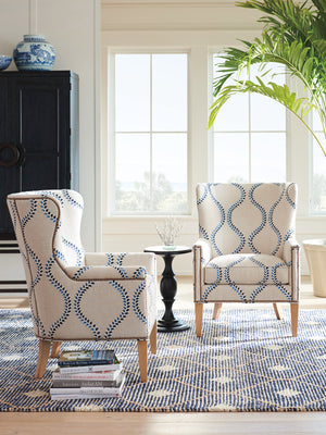 Lexington Barclay Butera Avery Wing Chair - Elegant Upholstered Seating With Nailhead Trim And Ultra Down Cushions For Style   5530-11bb-40