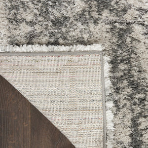 HomeRoots 5' Charcoal and Ivory Abstract Shag Area Rug - Plush, Modern Design for Cozy Living Spaces and Style 4' X 6' 553109